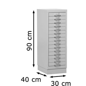 Produktbild für Schubladenschrank G-Office MDC/A4.15, aus Metall