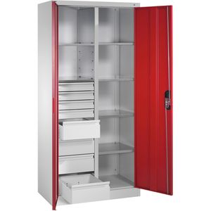 Produktbild für Werkzeugschrank CP-Möbel 8921-305, aus Metall, grau / rot