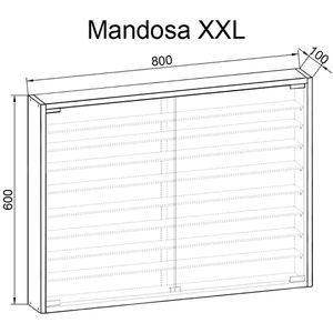 Produktbild für Glasvitrine VCM Mandosa XXL, hängend