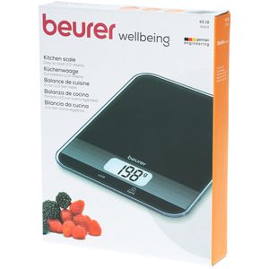 Produktbild für Küchenwaage Beurer KS 19 Black, mit Tara-Funktion, Teilung 1 g