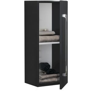 Produktbild für Bad-Hängeschrank VCM Badinos 914886, matt schwarz