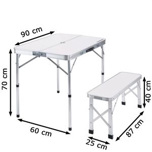 Produktbild für Klapptisch CASARIA 108135, aus Aluminium, weiß