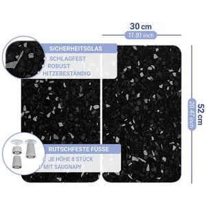 Produktbild für Herdabdeckplatte Wenko Terrazzooptik, aus Sicherheitsglas