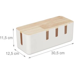 Produktbild für Kabelbox Relaxdays 10041602w, aus Kunststoff