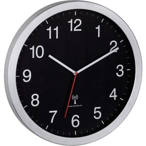 Wanduhr TFA 60.3545.01, Aluminium, analog, Funkuhr