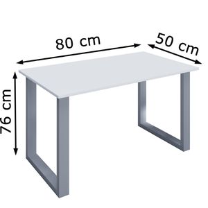 Produktbild für Schreibtisch VCM Lona, 914620, weiß / silber