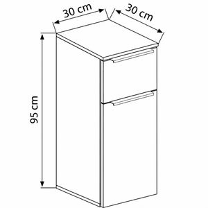 Produktbild für Badschrank Vicco Otis, weiß hochglanz