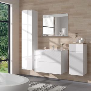 Produktbild für Badmöbel-Set Vicco Izan, weiß Hochglanz, 4-teilig