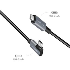 Produktbild für Ladekabel LogiLink CU0182, schwarz, 1m