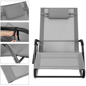 Produktbild für Sonnenliege Songmics GCB230G01, aus Stahl / Kunststoff