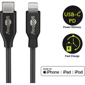 Produktbild für Ladekabel Goobay 39447, schwarz, 2m