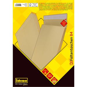 Produktbild für Faltentaschen Idena B4, braun