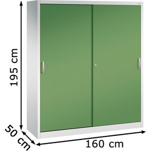 Produktbild für Werkzeugschrank CP-Möbel 2159-00, aus Metall, grau / grün
