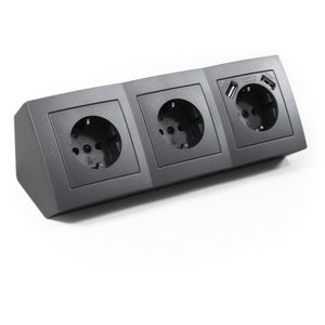 Tischsteckdose McPower Flair, mit 0,15 m Kabel