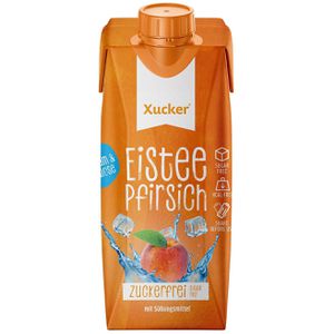 Produktbild für Eistee Xucker Pfirsich Ready-to-drink, im Tetrapack