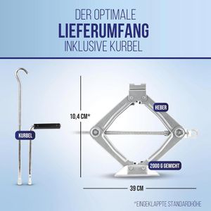Produktbild für Scherenwagenheber Alca 436100, mit Kurbel