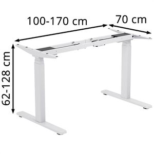 Produktbild für Schreibtischgestell LogiLink EO0051W, weiß, 3 Memoryspeicher
