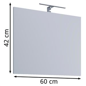 Produktbild für Wandspiegel VCM Badinos 914883, rechteckig