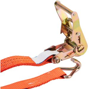 Produktbild für Spanngurt Sandax orange, mit Haken &amp; Ratsche