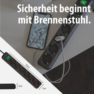 Produktbild für Steckdosenleiste Brennenstuhl Eco-Line, 3m Kabel