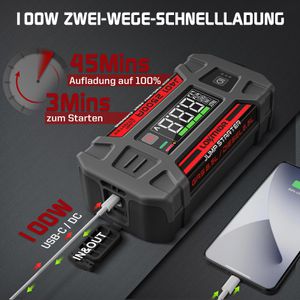Produktbild für Starthilfe-Powerbank Lokithor J401, 3 in 1, 12 V