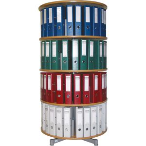Ordnerdrehsäule Reef RE081BB4, buche, 4 Etagen