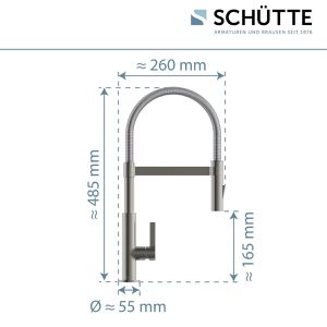 Produktbild für Küchenarmatur Schütte Miami, graphit
