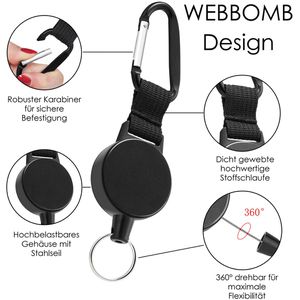 Produktbild für Schlüsselanhänger Webbomb 6519, schwarz