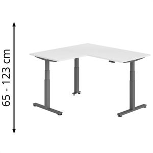 Schreibtisch Hammerbacher XDSMW, weiß / graphit