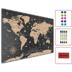 Produktbild für Magnettafel ALLboards MetalBoards, Weltkarte