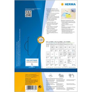 Produktbild für Folienetiketten Herma 10783, transparent matt
