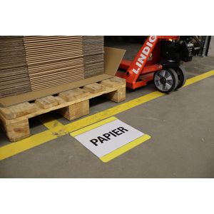 Produktbild für Bodenmarkierung Eichner Beschriftungstasche offen gelb