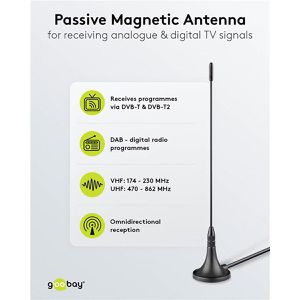 Produktbild für Zimmerantenne Goobay 67090 passiv