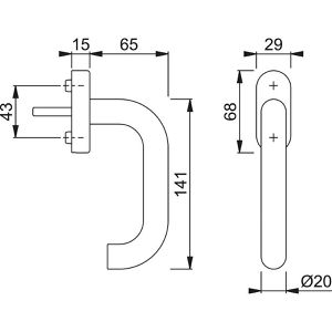 Produktbild für Fenstergriff Hoppe-AG Paris 3324318
