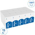 Kimberly-Clark Papierhandtücher Kleenex Ultra 6778, 2-lagig, Interfold ...