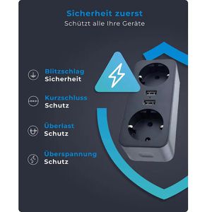 Produktbild für Steckdosenadapter Voomy Split X2, weiß