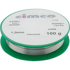 Lötzinn CIMCO 150152, mit Flussmittel, bleifrei