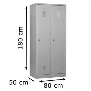 Produktbild für Spind G-Office WRD/2.1880, lichtgrau