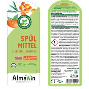 Produktbild für Spülmittel AlmaWin Sanddorn-Mandarine, Konzentrat
