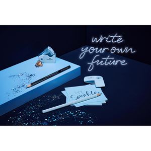 Produktbild für Schreibset Faber-Castell Sparkle sky blue, 4-teilig