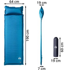 Produktbild für Isomatte vidaXL 4007135, türkis, selbstaufblasend