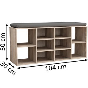 Produktbild für Schuhregal VCM Hinsol S, aus Holz