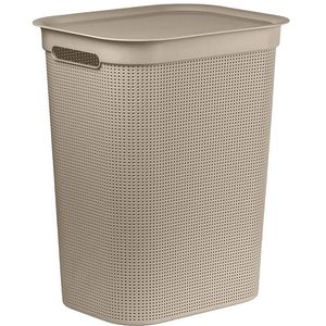 Wäschekorb Rotho Brisen, cappuccino, mit Deckel
