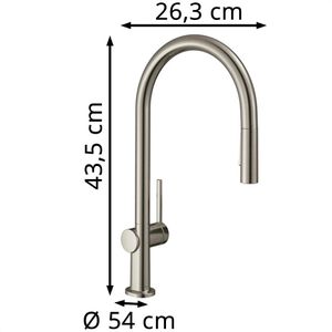 Produktbild für Küchenarmatur hansgrohe Talis M54, Edelstahl