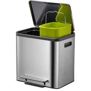 Produktbild für Mülleimer EKO EcoCasa, VB 912824, matt silber