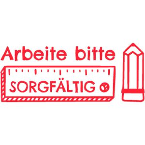 Produktbild für Motivstempel Colop NIO School Arbeite sorgfältig, Kunststoff