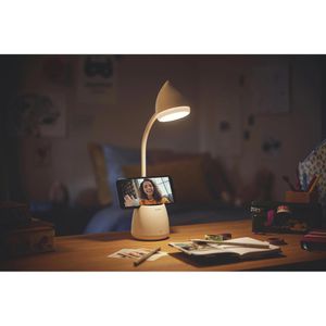 Produktbild für Schreibtischlampe Philips Hat, weiß, LED, dimmbar