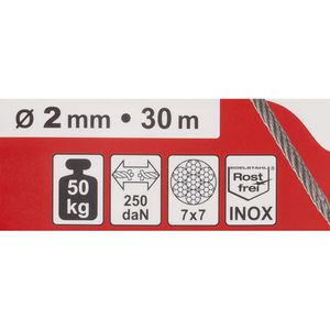 Produktbild für Drahtseil Dörner+Helmer 190396, Traglast bis 50 kg