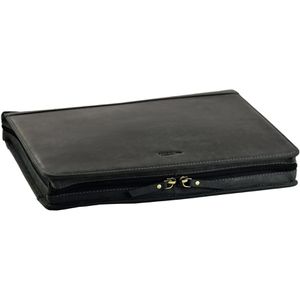Produktbild für Schreibmappe Menzo MB24, Roma schwarz, Echt Leder
