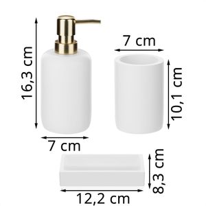 Produktbild für Badaccessoires-Set Navaris 56525.02, 3-teilig